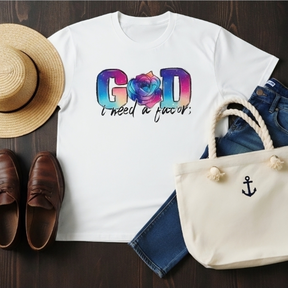 GOD I Need a Favor Tee • Christian Graphic Shirt • Faith Quote T‑Shirt